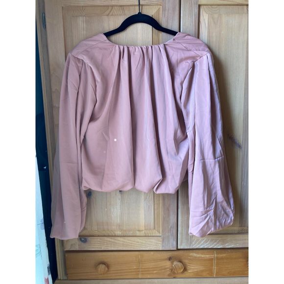 🧺Bishop + Young | NWT Boho Bubble Sleeve Top in Dusty Pink | Medium - Picture 3 of 7